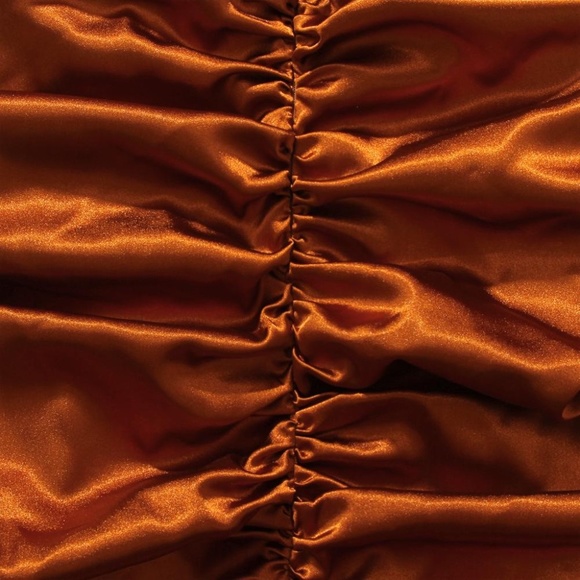 Sexy Corset Bodice Cocktail Dress. Burnt Orange - Picture 6 of 16